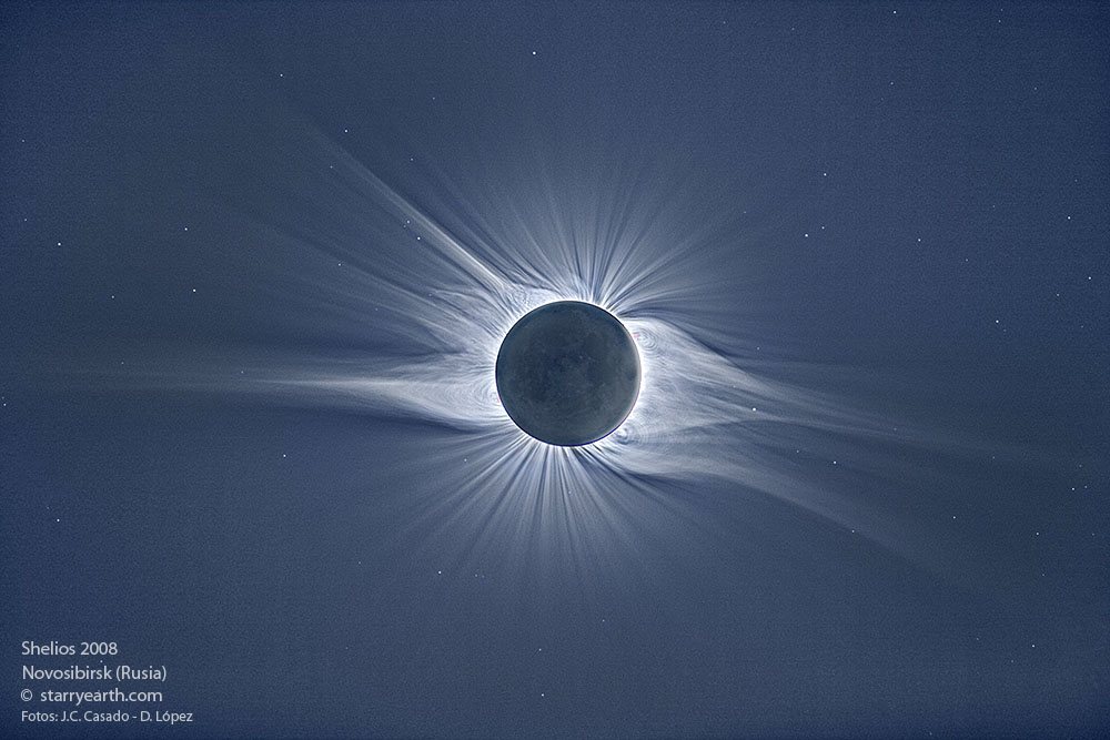 Corona solar de un eclipse total